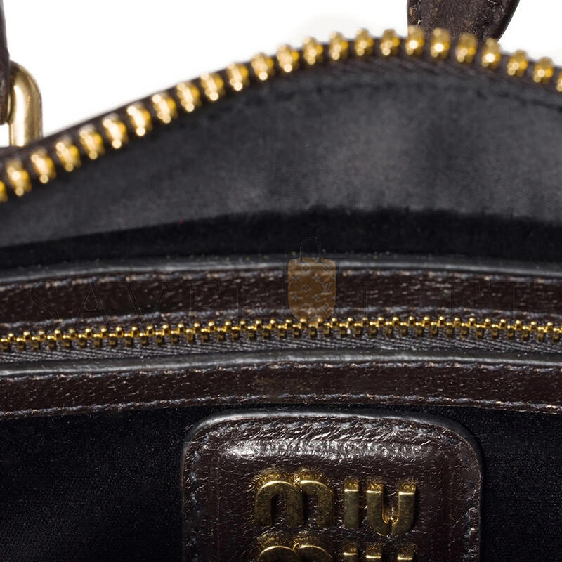 MIU MIU ARCADIE MATELASSÉ LEATHER TOTE BAG  (22*10.5*7.5cm)